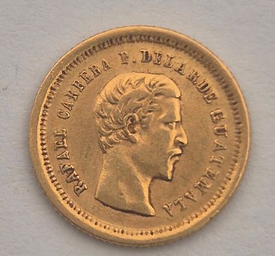 גואטמלה מטבע זהב 4 ריאל משנת 1860
משקל 0.84 גרם זהב 0.875
עמלה 10%