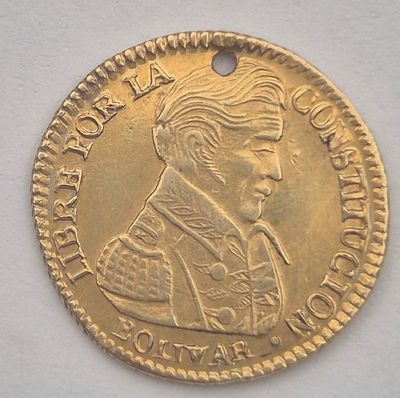 בוליביה 1 אסקודו משנת 1832
עמלה 10%. משקל 3.239 
זהב 0.875