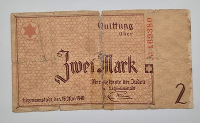 שטר 2 מארק - גטו לודז', 1940