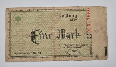 שטר 1 מארק - גטו לודז', 1940