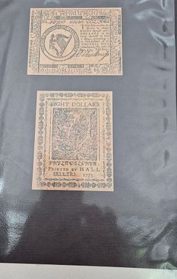 ארצות הברית 2 שטרות 8 דולר משנת 1775 (רפליקה)