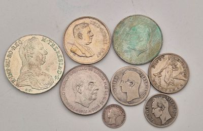 לוט מטבעות כסף . משקל 102 גרם 
כסף 800-900