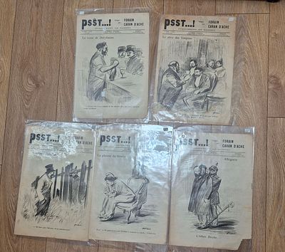 3 עיתונים צרפתיים משנות 1888-1899 עם תוכן אנטישמי