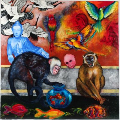 Christine McGinnis (American, 1937-2019) Untitled. Title: Untitled Subject: Animals Type: 