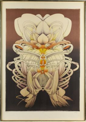 Alain LeFoll (French, 1935-1981) Lithograph. Title: Untitled Subject: Flower / botanical Type: 