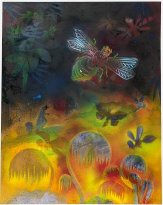 Mason Rader (American, B. 1961) Over Seer. Title: Over Seer Br> Type: Painting Materials: Mixed 