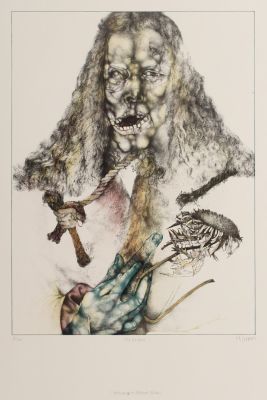 Hans Georg Rauch (German, 1939-1993) Lithograph. Title: Homage a Albrecht Durer Subject: 