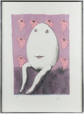 Peter Paone (American, B. 1936) Humpty Dumpty. Title: Untitled (Humpty Dumpty) Subject: Figure 