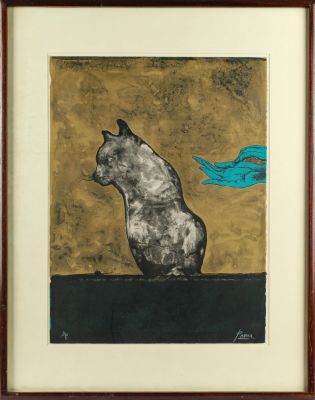 Peter Paone (American, B. 1936) Dreams I (Blue Master). Title: Drems I (Blue Master) Subject: 
