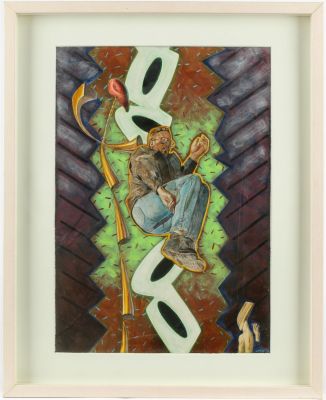 James Moss (American, Contemporary) Vertical Drop. Title: Vertical Drop Subject: Figure Type: 