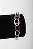 An 18K Gold Link Bracelet Made In Germany. Description: An 18k gold link bracelet made in Image - 2
