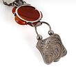 An Antique Victorian Scottish Silver And Agate Bracelet With Padlock. Description: An antique Image - 2