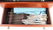 Oneida Heirloom Sterling, Seventy-two pieces in the Damask Rose Pattern. Description: A Image - 2