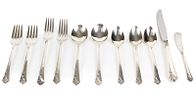 Oneida Heirloom Sterling, Seventy-two pieces in the Damask Rose Pattern. Description: A Image - 4