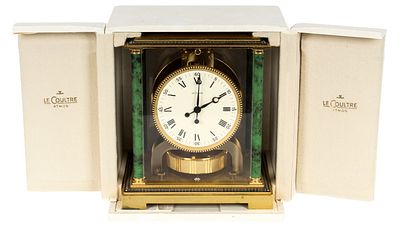 Jaeger-LeCoultre Vendome Atmos Mantel Clock. Description: A Vendome model gilt bronze Atmos 