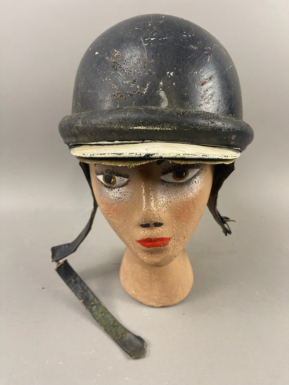 Lot 161: 1950s AGV Valenza Leather Motorcycle Racing Helmet