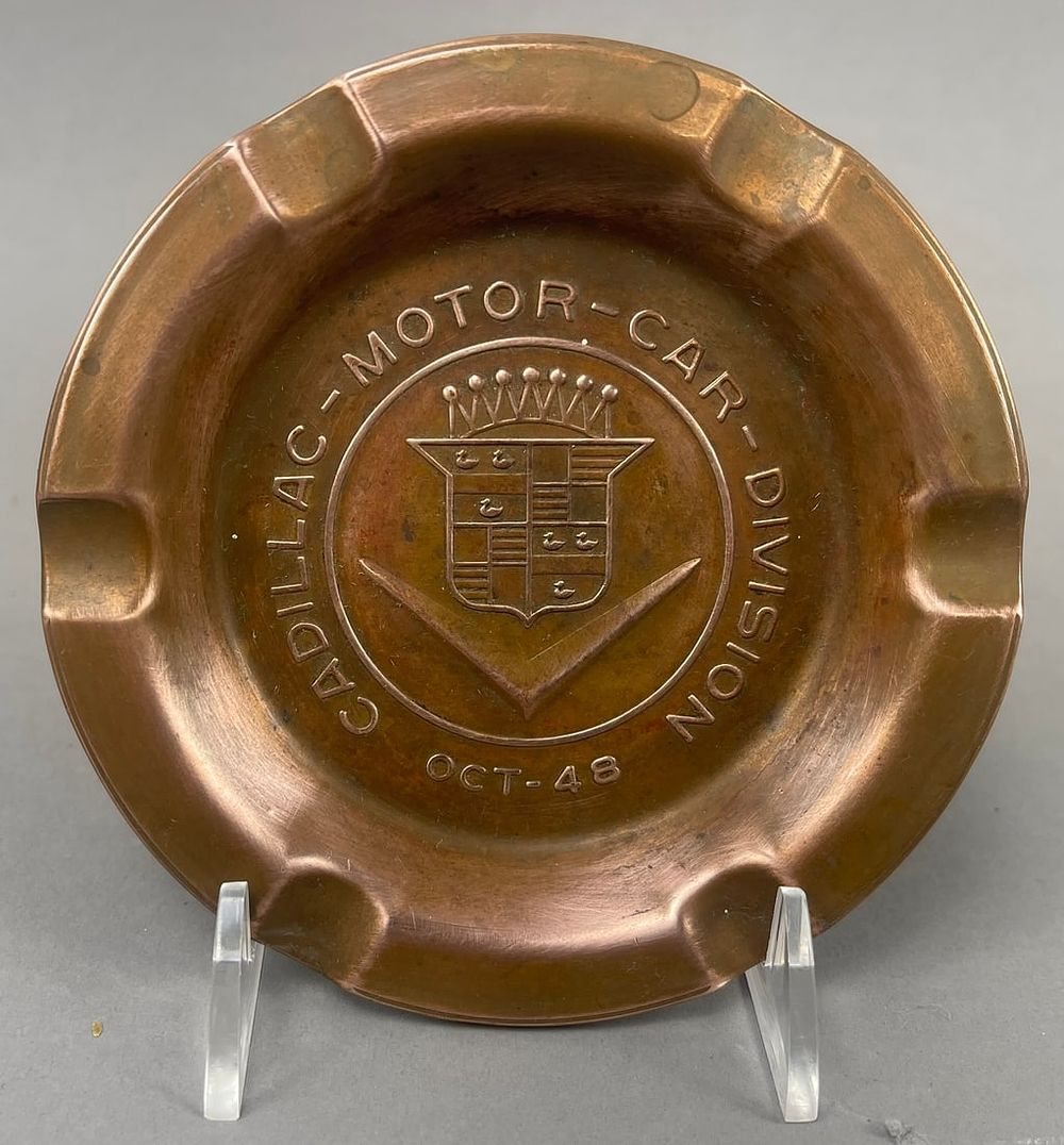 Lot 163: 1940s Era Cadillac Motor Car Division Brass Ashtray