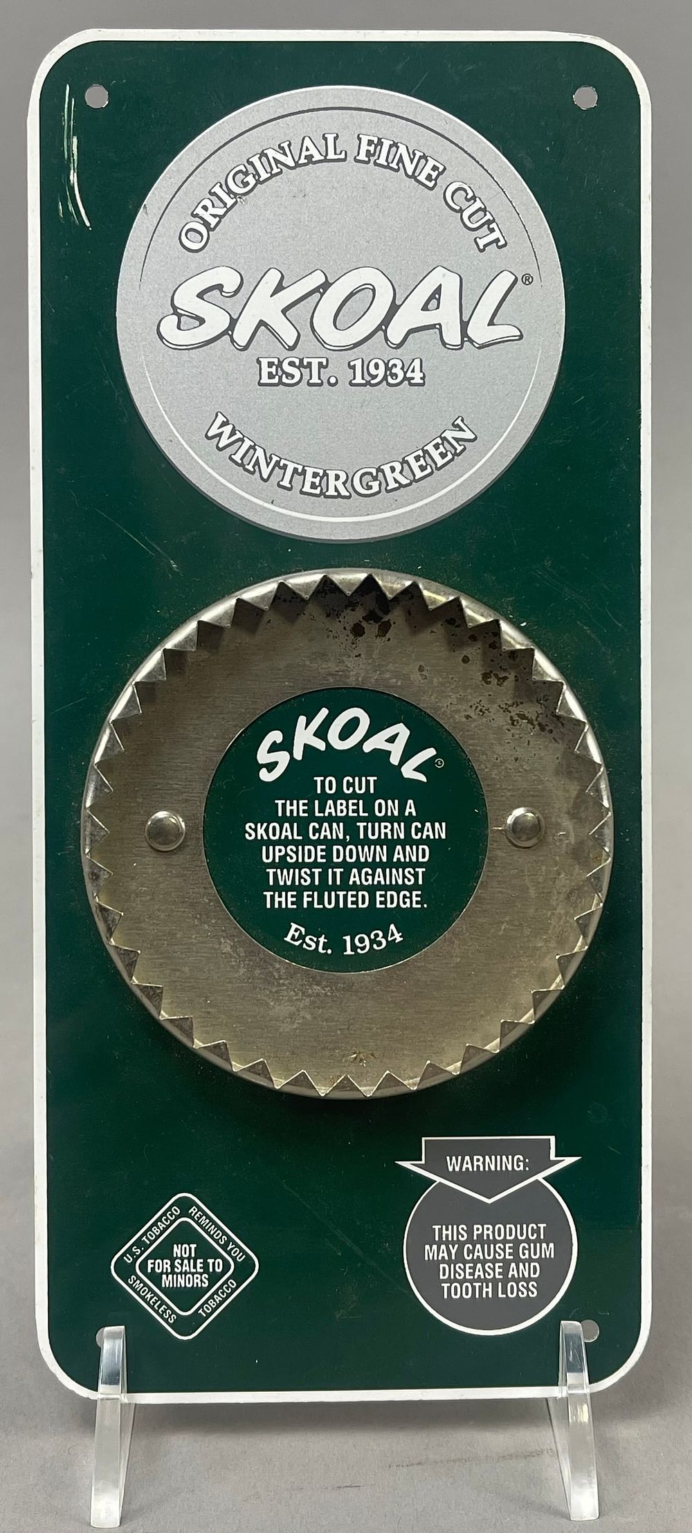 Lot 171: Original 1960s Skoal Tobacco Can Label Cutter