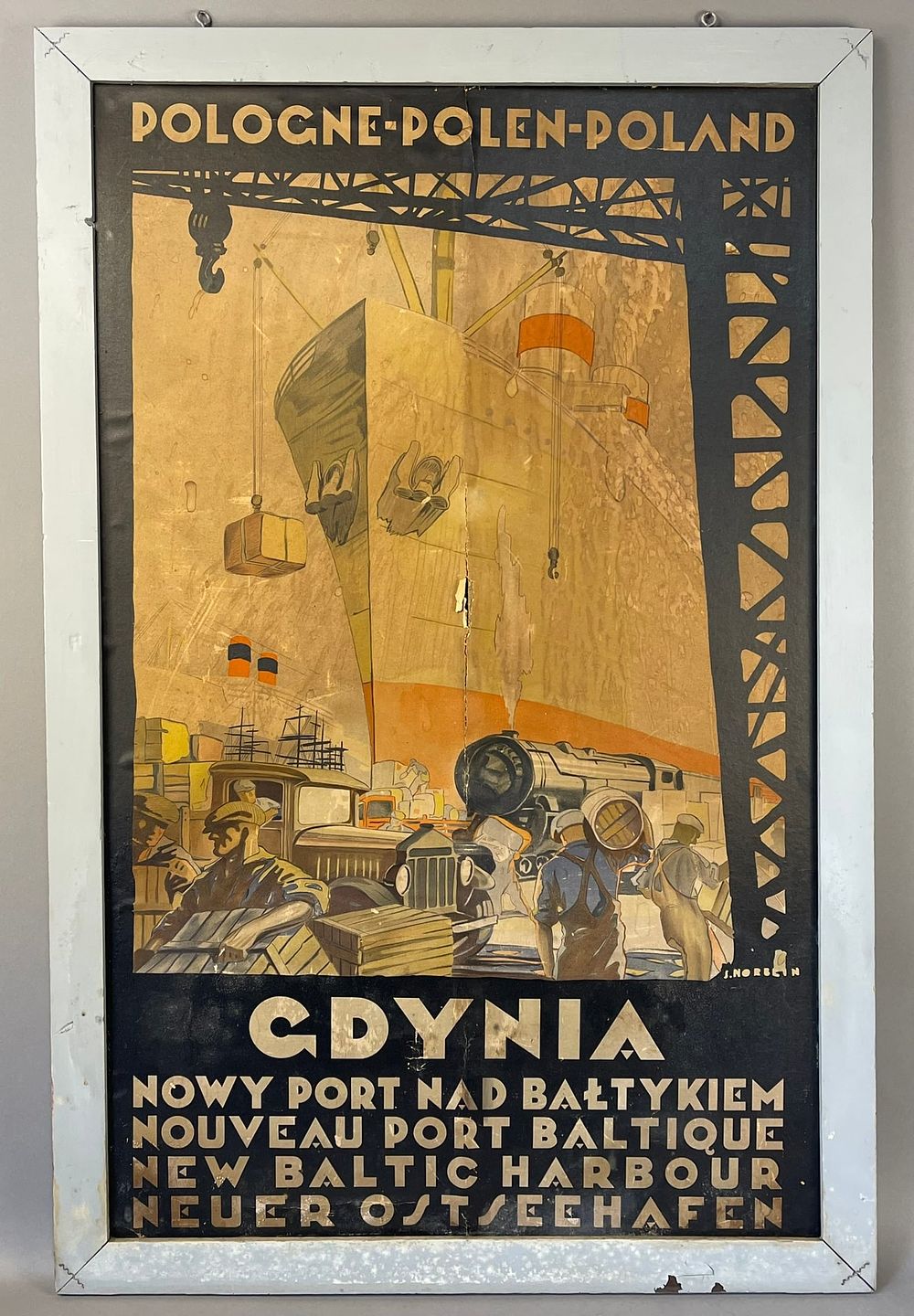 Lot 202: 1920s Era Poland Travel Advertising Poster Framed