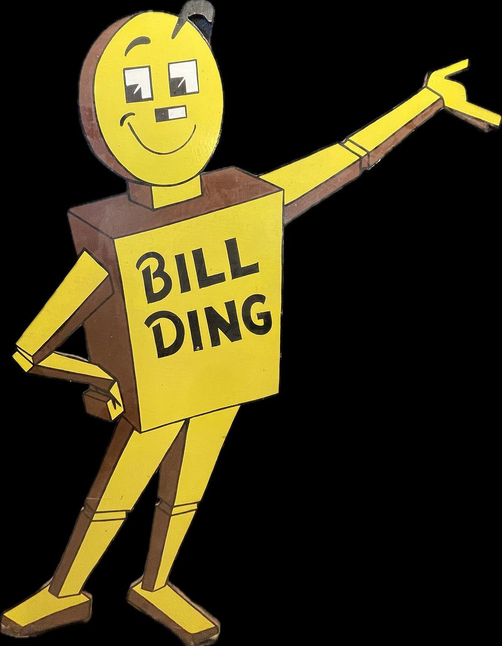 Lot 203: 1960s Era Bill Ding Figural Wooden Store Display