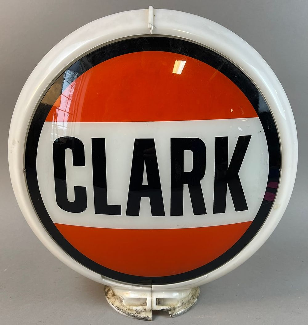 Lot 213: Original Clark Gas Pump Advertising Glass Globe