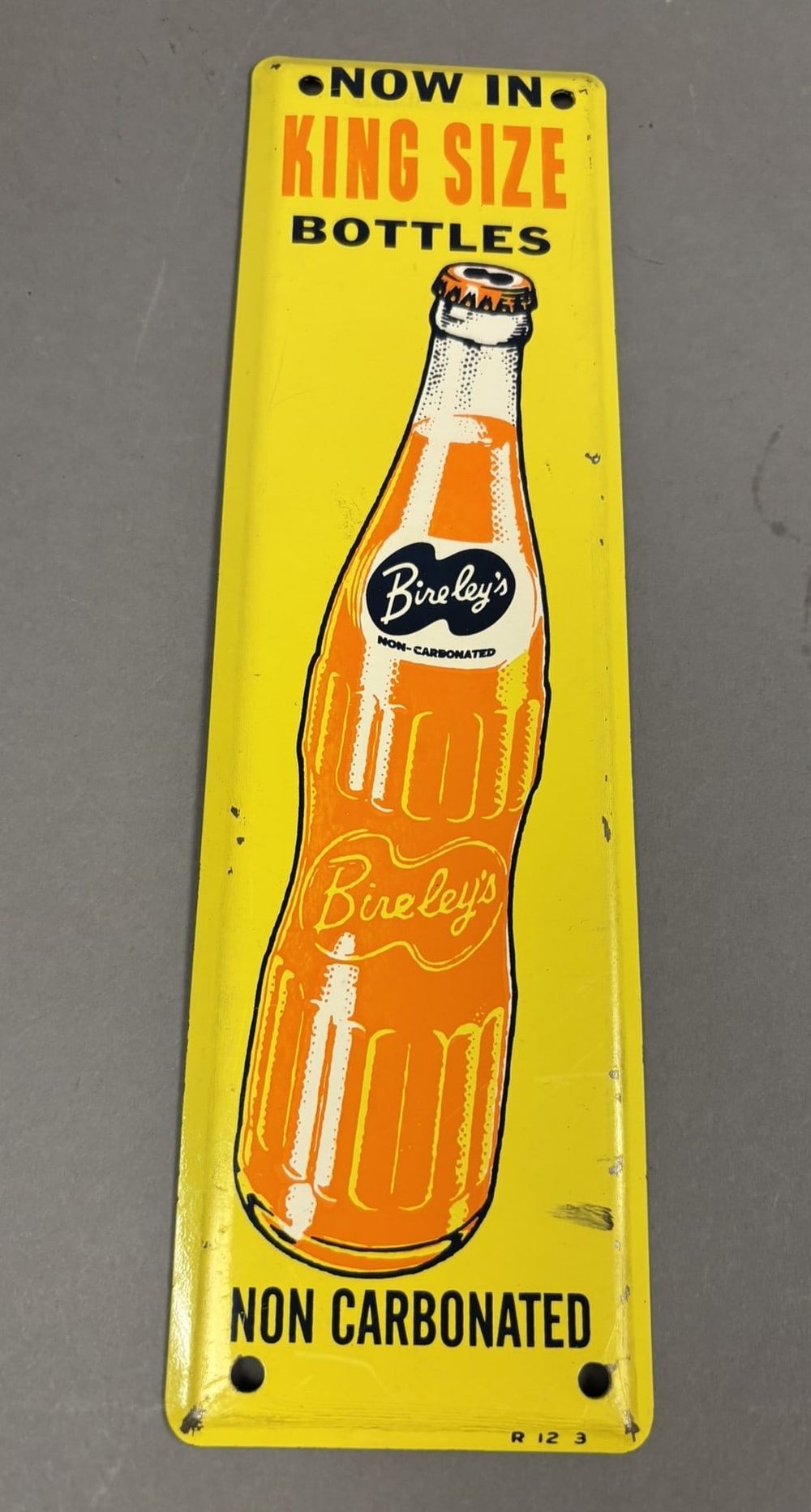 Lot 259: Bireley's Original Tin Metal Soda Pop Door Push Sign
