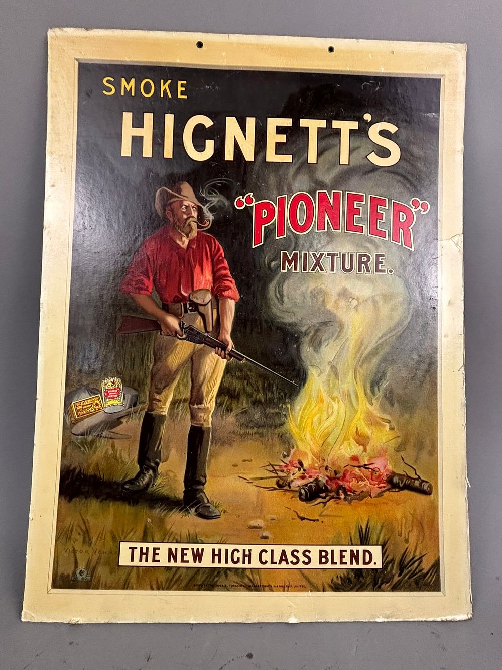 Lot 310: Hignett's Pioneer Mixture Tobacco Poster Advertising Sign