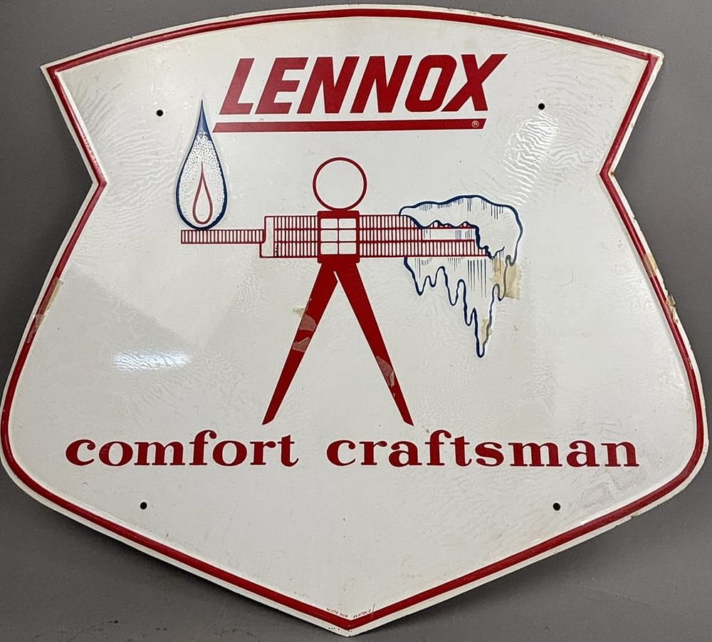 Lot 311: Lennox Comfort Craftsman SST Embossed Advertising Sign