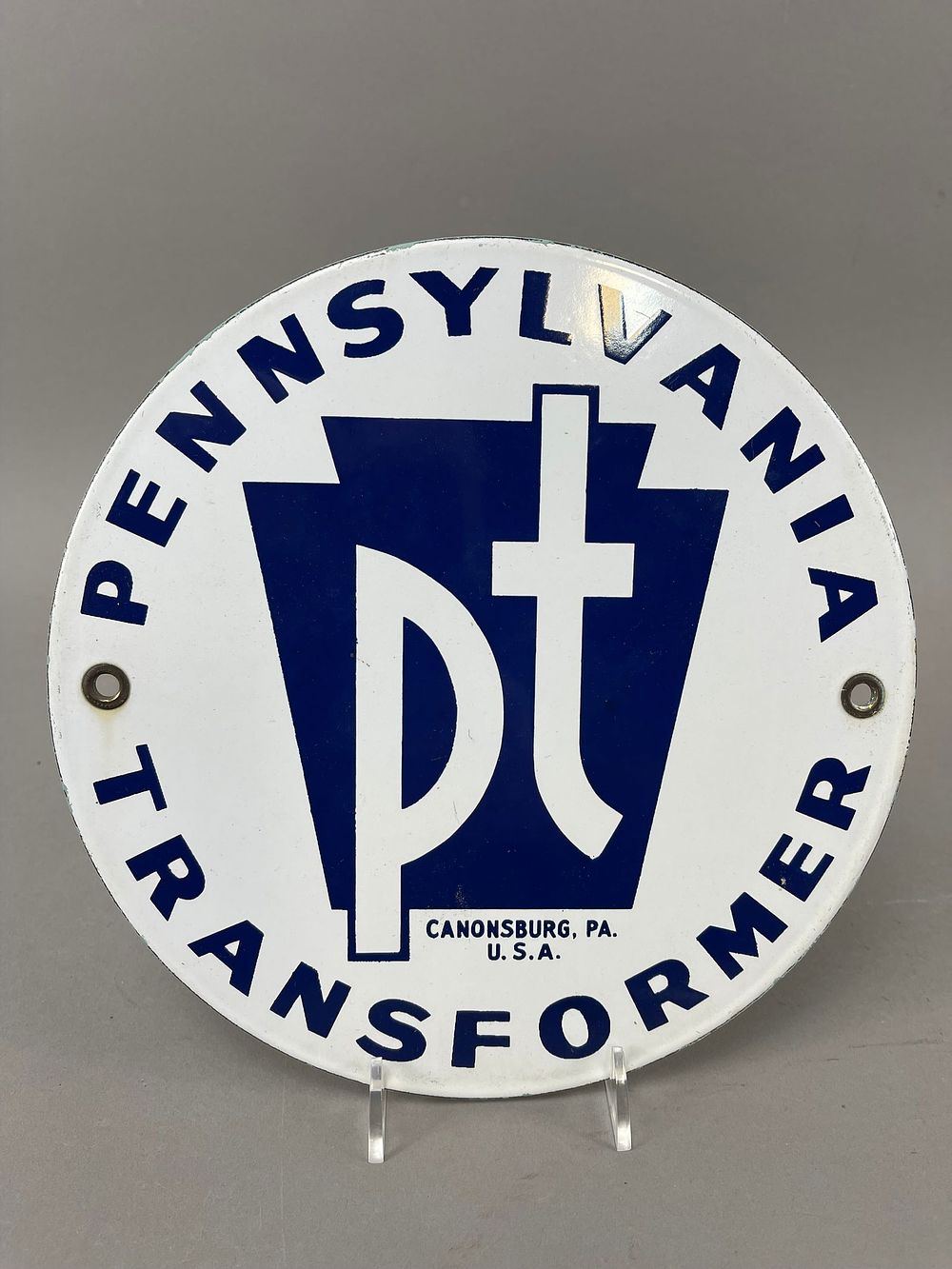 Lot 333: Pennsylvania Transformer Round SSP Porcelain Sign