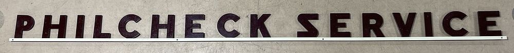 Lot 382: Phil Check Service Aluminum Phillips 66 10' Service Station Sign