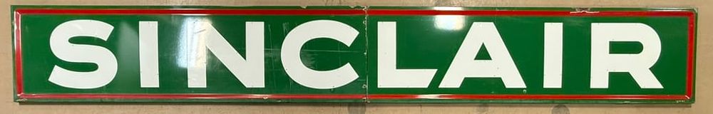 Lot 398: 18' Sinclair 1940s SSP 2 Piece Neon Porcelain Sign