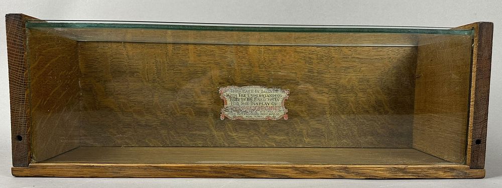 Lot 406: Antique Early 1900s Wooden Advertising Store Display Case