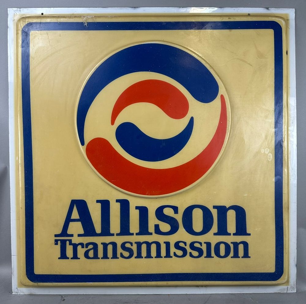Lot 451: Allison Transmission Plastic Advertising GM Sign
