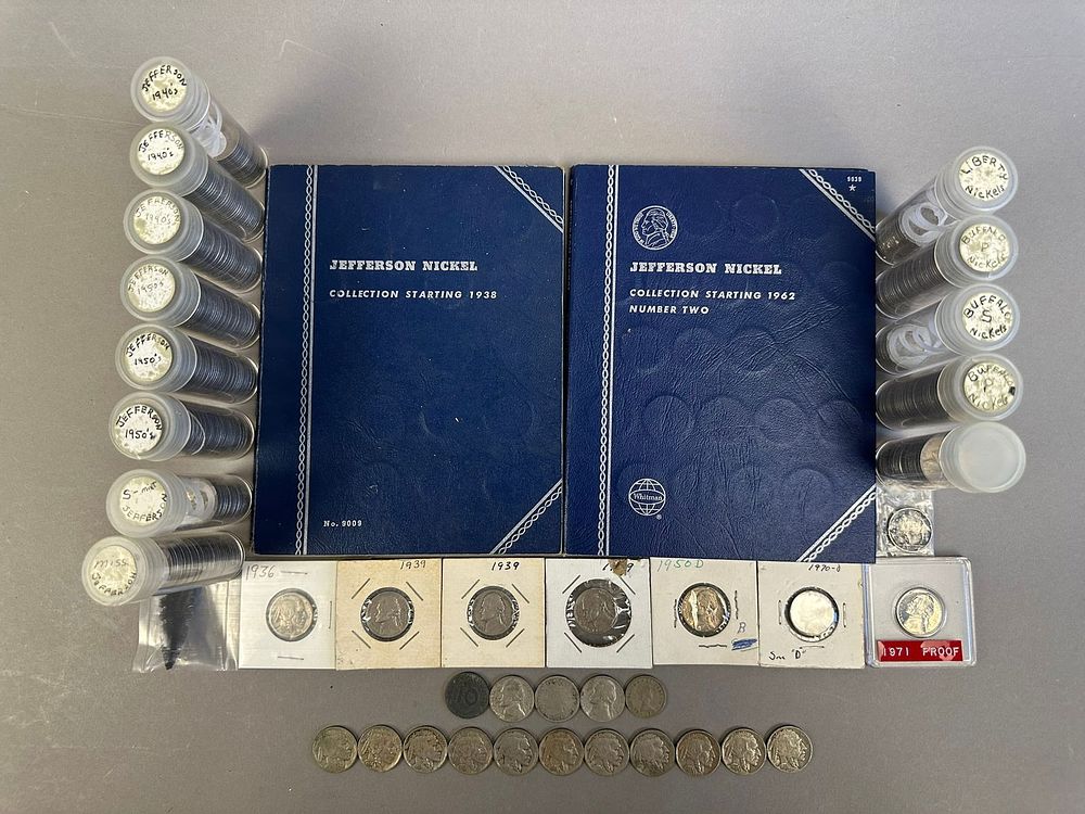 Lot 319: Large Lot Buffalo Jefferson Nickels Silver Coins