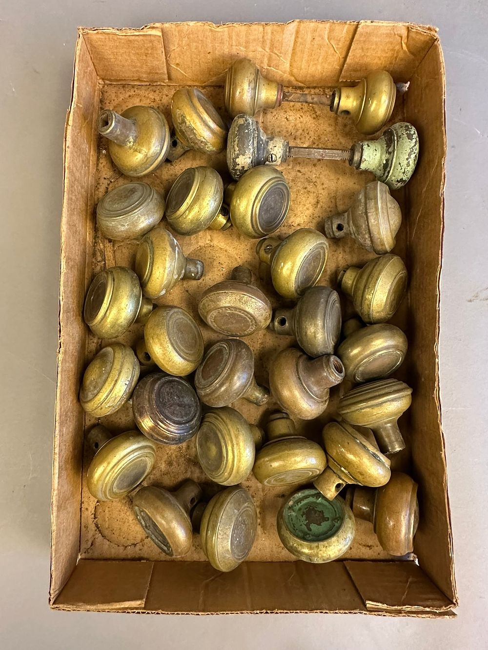 Lot 148: Huge Lot 41 Brass Victorian Eastlake Matching Door Knobs