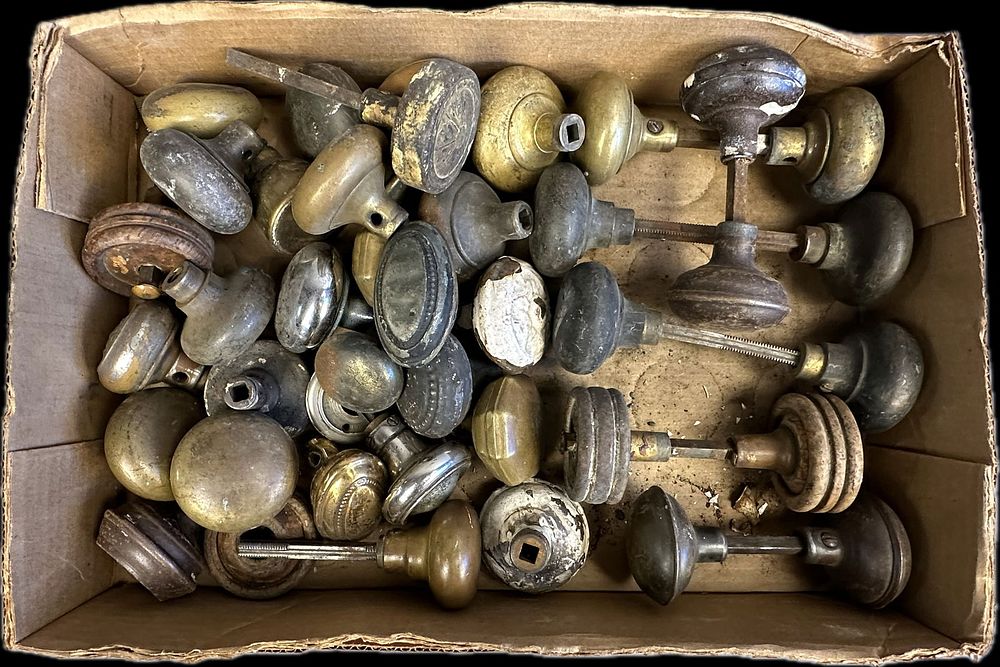 Lot 151: Huge Lot of 41 Brass Victorian Eastlake 6 Sets Door Knobs