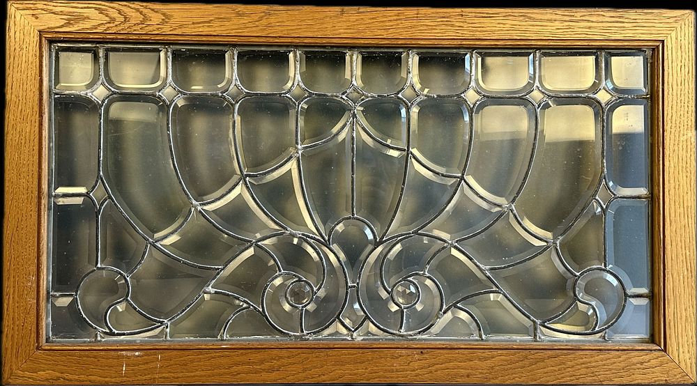Lot 229: Beautiful Antique Leaded Glass Unique Intricate Pattern #1