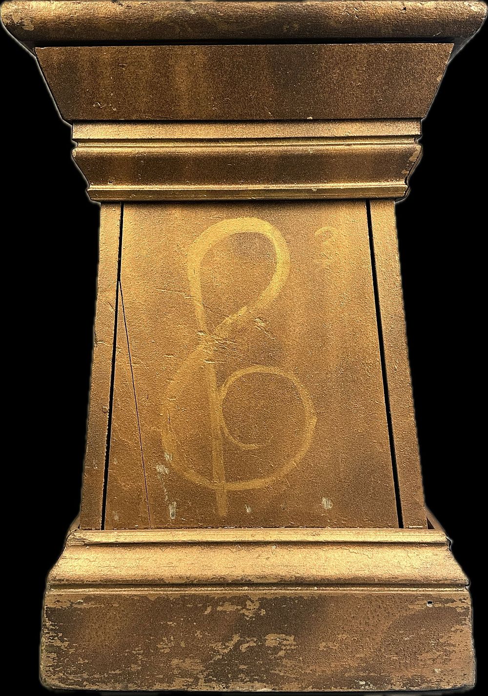 Lot 284: Antique Victorian Era Church Pedestal Alter Choir Gold Painted Display Piece