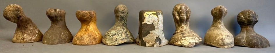 Lot 295: 8 Piece Antique Victorian Era Cast Iron Bath Claw Tub Feet Lot