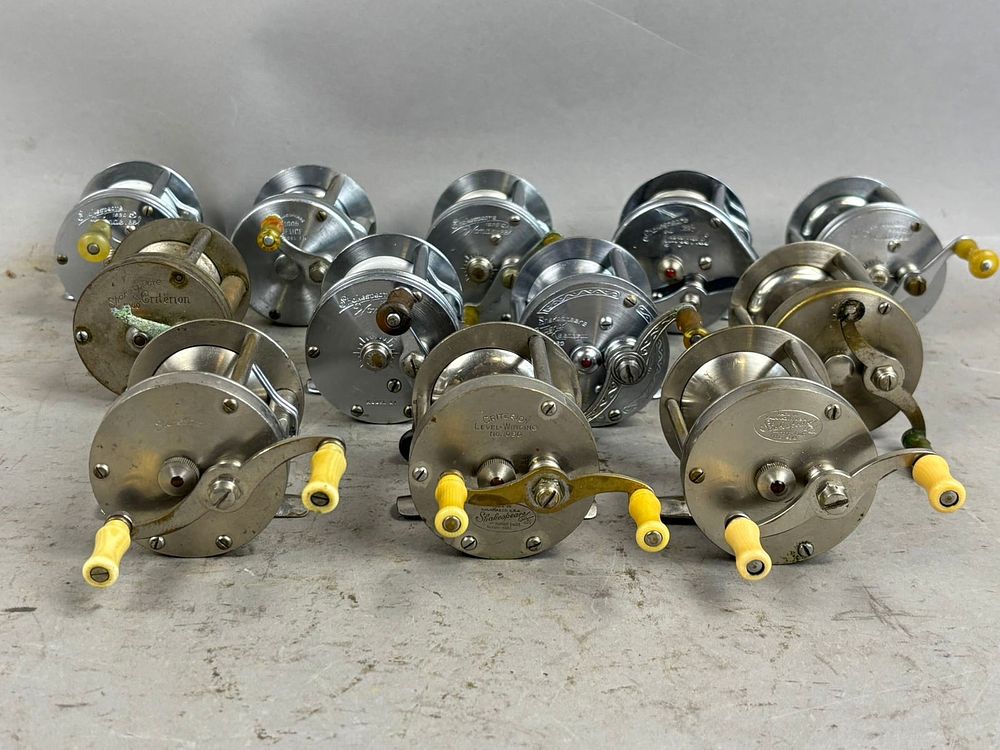 Lot 159: 12 40s 50s Shakespeare Bait Casting Fishing Reels