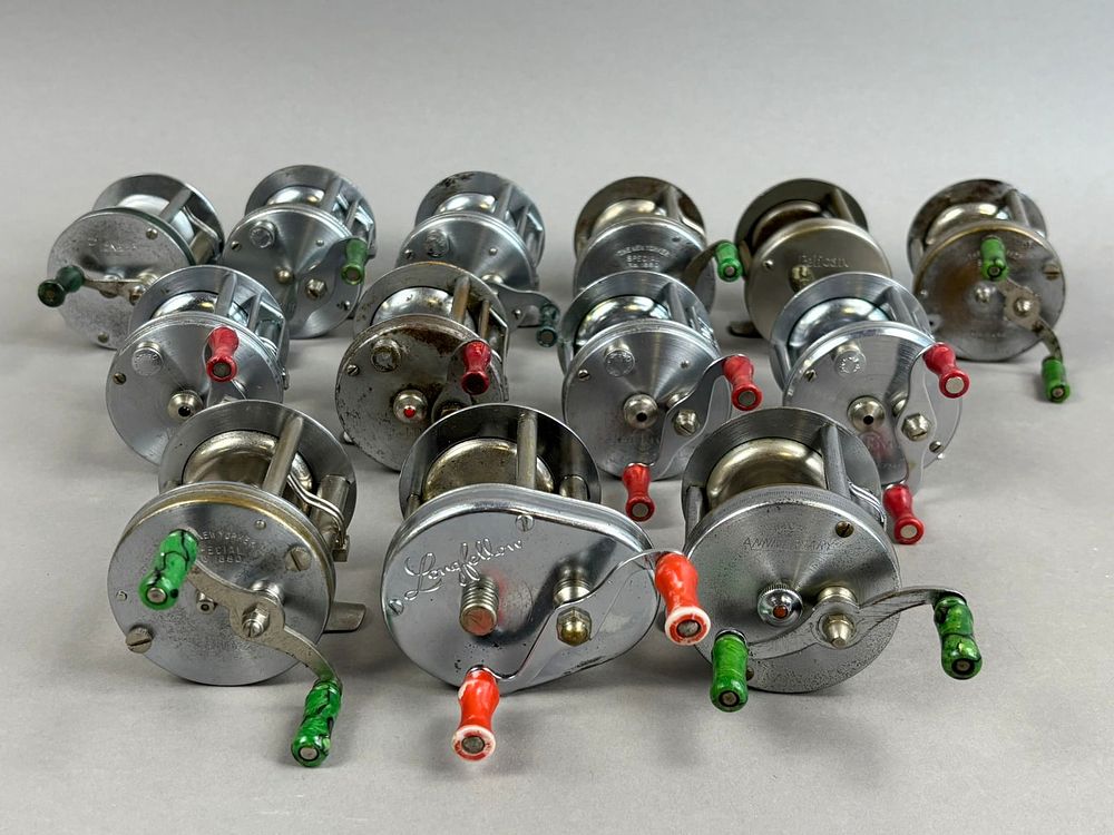 Lot 175: 13 40s 50s Red River New Yorker Casting Fishing Reels