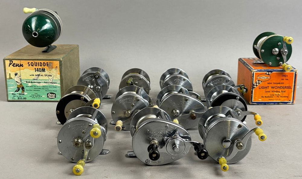 Lot 214: 13 40s 50s Shakespeare Bait Casting Fishing Reels