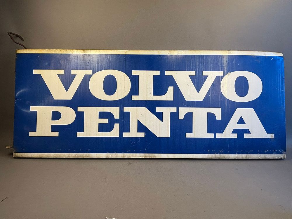 Lot 261: Vintage Volvo Penta Marine Dealership DST Sign