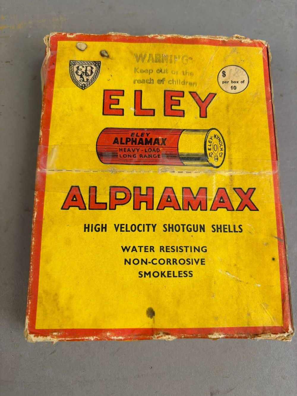 Lot 270: NOS Antique Eley Alphamax Shotgun Shells Box