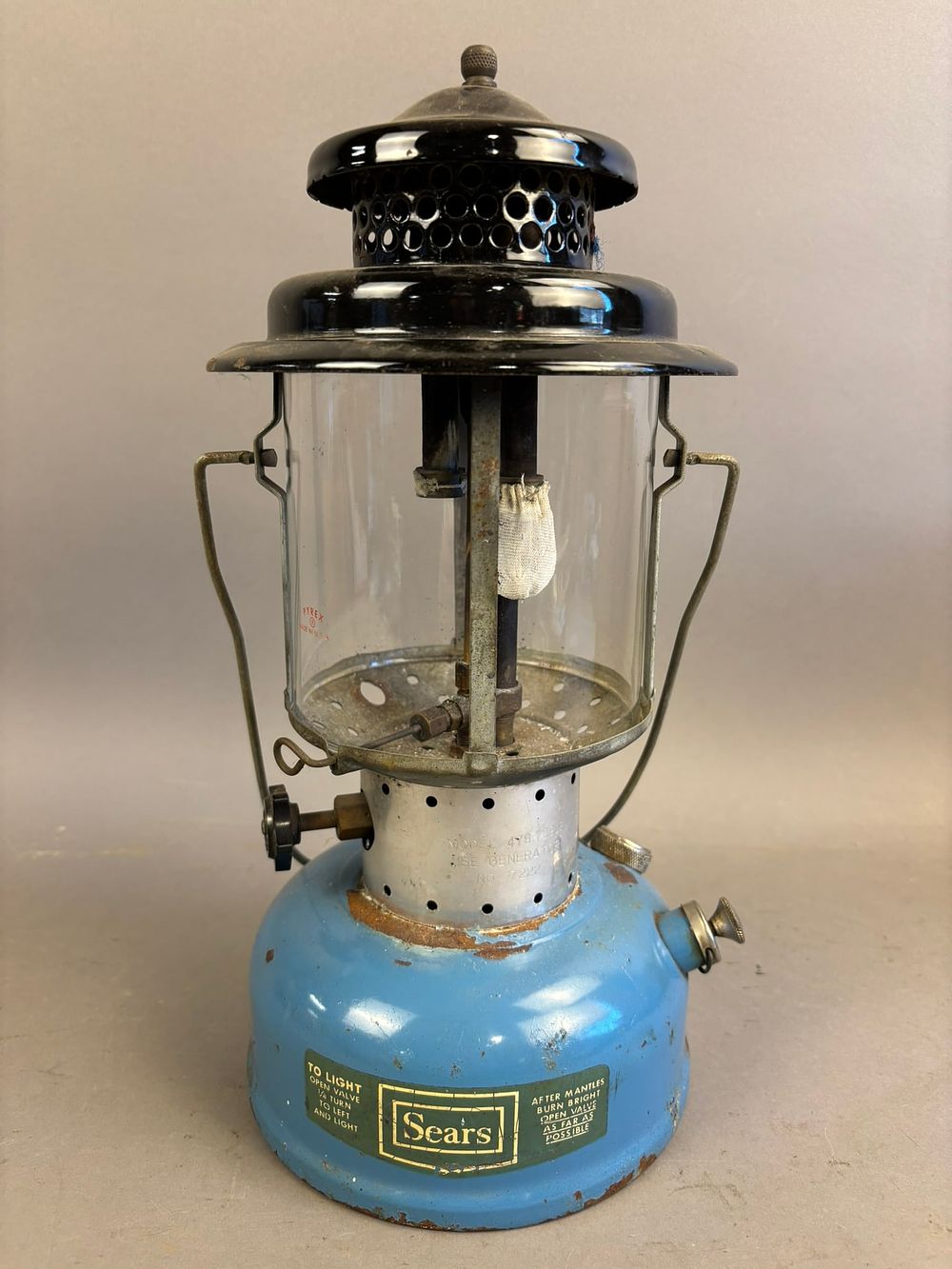 Lot 273: Vintage Sears Lantern Blue Coleman Hunting
