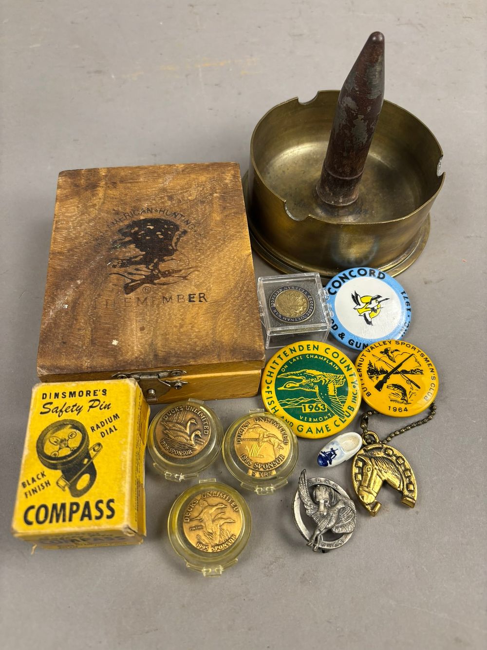 Lot 282: 13 Piece Vintage Hunting Badge Ducks Unlimited Pins