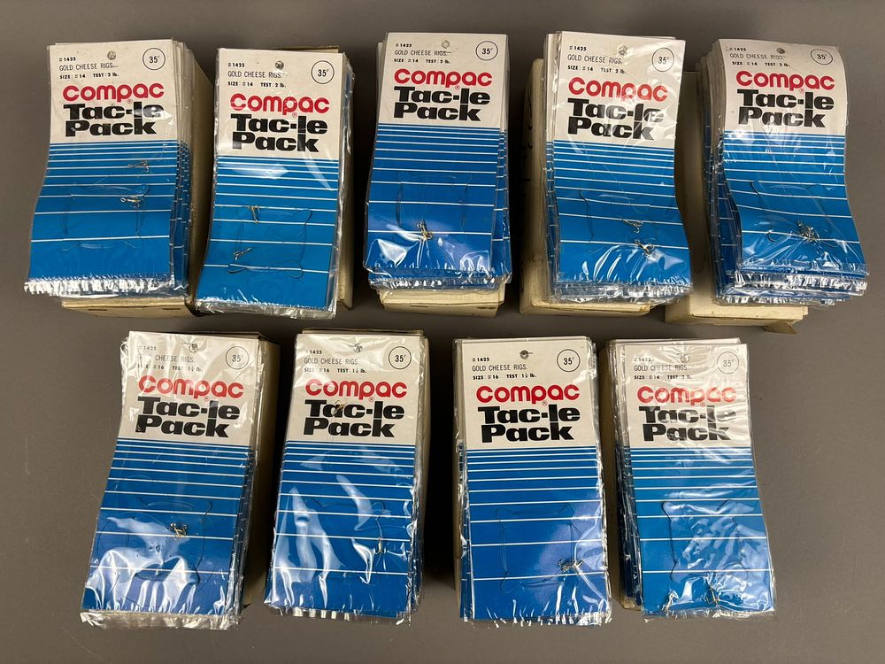 Lot 351: 9 NOS Compac Tackle Pack Fishing Hooks Tackle Boxes