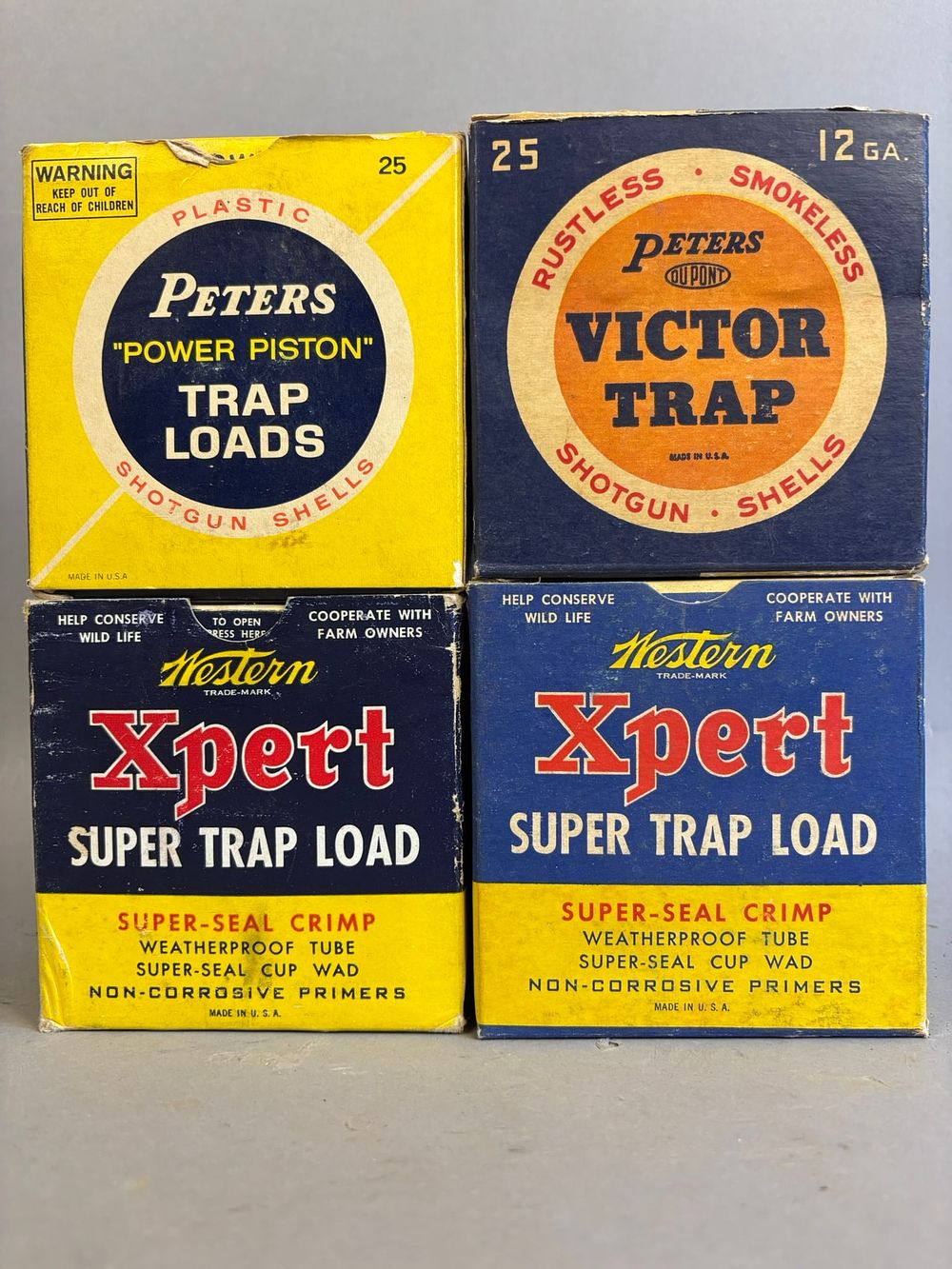 Lot 368: 4 NOS Western Xpert Peters Victor 12 Ga Shell Box