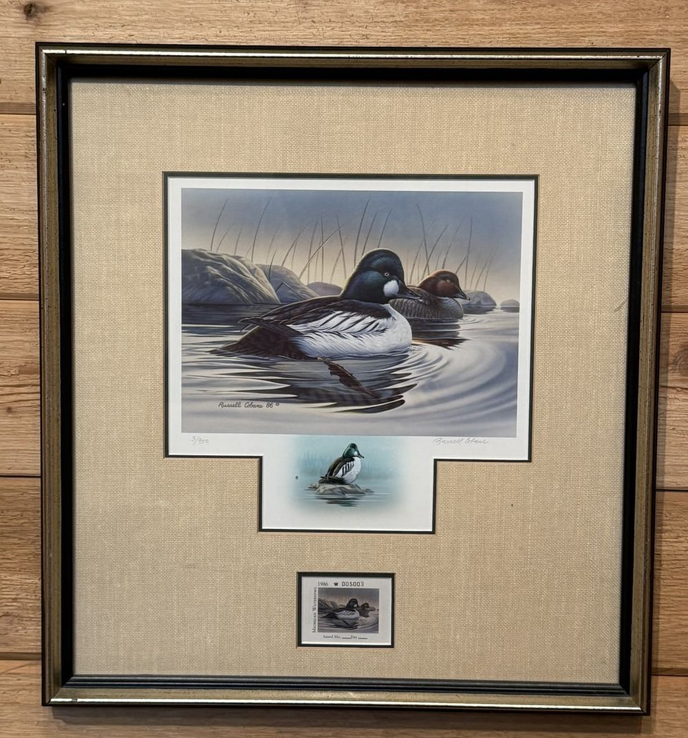 Lot 378: 1986 Michigan Waterfowl Signed Russell Cobane Print