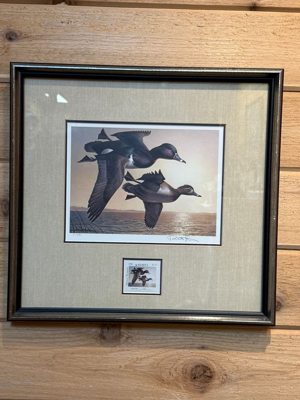 Lot 379: Robert Steiner Signed 1985 Framed Michigan Waterfowl Print